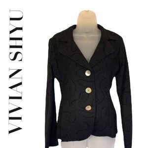 Vivian Shyu Women's Long Sleeve Blazer Jacket by Toronto Base Designer Size: S/P